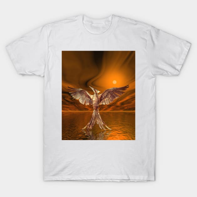 Golden Firebird T-Shirt by icarusismartdesigns
